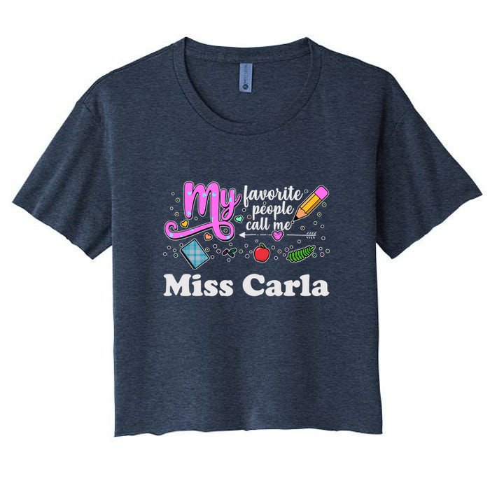 My Favorite People Call Me Custom Name Crop Top