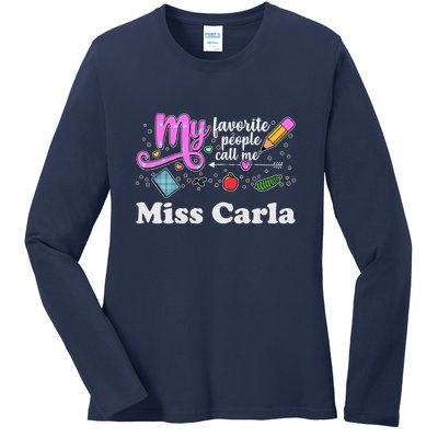 My Favorite People Call Me Custom Name Ladies Long Sleeve Shirt