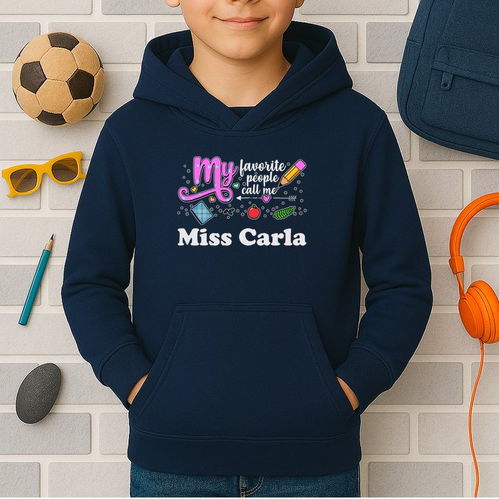 My Favorite People Call Me Custom Name Kids Hoodie