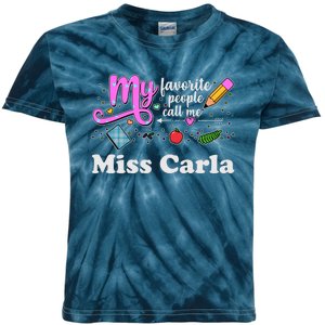 My Favorite People Call Me Custom Name Kids Tie-Dye T-Shirt