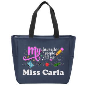 My Favorite People Call Me Custom Name Zip Tote Bag