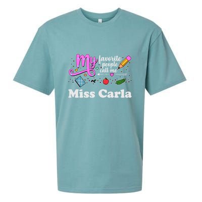 My Favorite People Call Me Custom Name Sueded Cloud Jersey T-Shirt