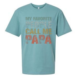 My Favorite People Call Me Papa Funny Dad Gift Father Day Sueded Cloud Jersey T-Shirt