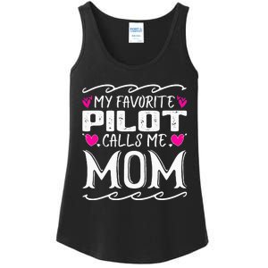 My Favorite Pilot Calls Me Mom Funny Mother's Day Ladies Essential Tank