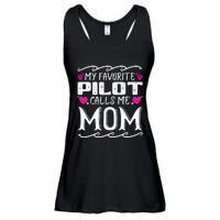 My Favorite Pilot Calls Me Mom Funny Mother's Day Ladies Essential Flowy Tank