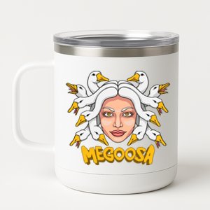 Megoosa Funny Pun Goose Medusa Snakes Gift 12 oz Stainless Steel Tumbler Cup