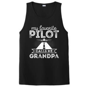 My Favorite Pilot Calls Me Grandpa Funny Pilot FatherS Day PosiCharge Competitor Tank