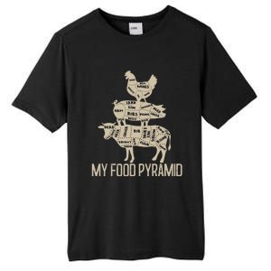 My Food Pyramid Funny Bbq Cow Pig Chicken Tall Fusion ChromaSoft Performance T-Shirt