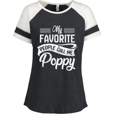 My Favorite People Call Me Poppy Grandpa Fathers Day Enza Ladies Jersey Colorblock Tee