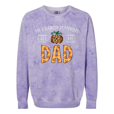 My Favorite Pumpkins Call Me Dad Fall Autumn Thanksgiving Colorblast Crewneck Sweatshirt