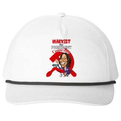 Marxist For President Comrade Kamala Harris Funny President Snapback Five-Panel Rope Hat