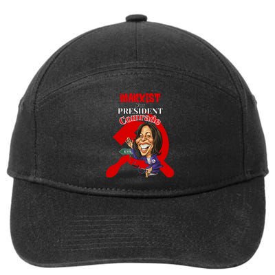 Marxist For President Comrade Kamala Harris Funny President 7-Panel Snapback Hat