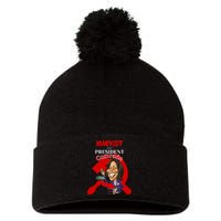 Marxist For President Comrade Kamala Harris Funny President Pom Pom 12in Knit Beanie