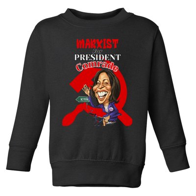 Marxist For President Comrade Kamala Harris Funny President Toddler Sweatshirt