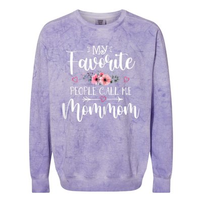 My Favorite People Call Me Mommom Colorblast Crewneck Sweatshirt