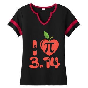 Math Funny Pi Day 3 14 I Love Apple Pie Apple Pi Day Gift Ladies Halftime Notch Neck Tee