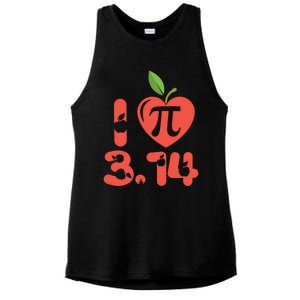 Math Funny Pi Day 3 14 I Love Apple Pie Apple Pi Day Gift Ladies PosiCharge Tri-Blend Wicking Tank