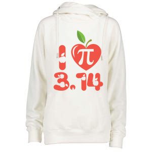 Math Funny Pi Day 3 14 I Love Apple Pie Apple Pi Day Gift Womens Funnel Neck Pullover Hood