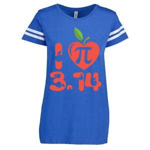 Math Funny Pi Day 3 14 I Love Apple Pie Apple Pi Day Gift Enza Ladies Jersey Football T-Shirt