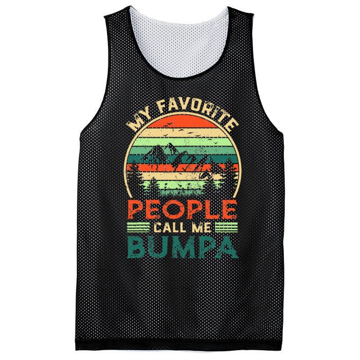 My Favorite People Call Me Bumpa FatherS Day Gifts Vintage Mesh Reversible Basketball Jersey Tank