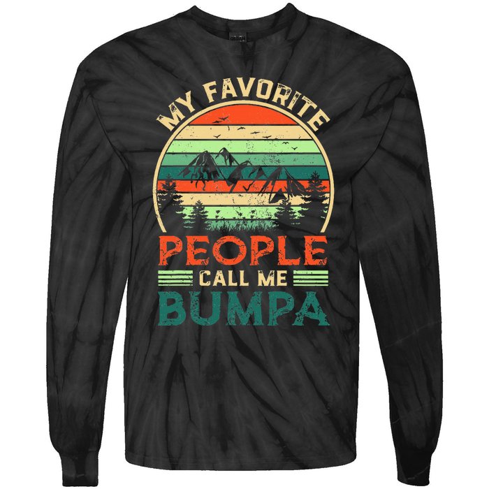 My Favorite People Call Me Bumpa FatherS Day Gifts Vintage Tie-Dye Long Sleeve Shirt