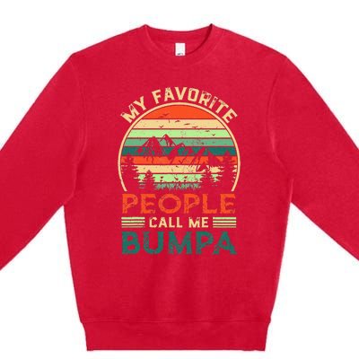 My Favorite People Call Me Bumpa FatherS Day Gifts Vintage Premium Crewneck Sweatshirt