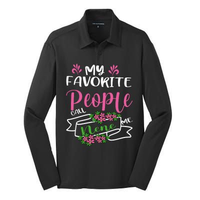 My Favorite People Call Me Nene Silk Touch Performance Long Sleeve Polo