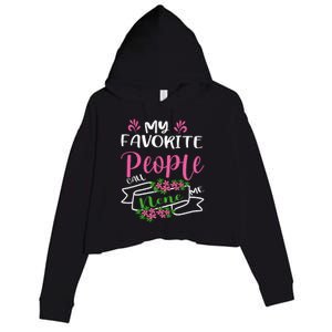 My Favorite People Call Me Nene Crop Fleece Hoodie