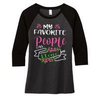 My Favorite People Call Me Nene Women's Tri-Blend 3/4-Sleeve Raglan Shirt