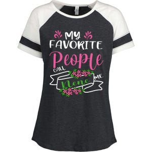 My Favorite People Call Me Nene Enza Ladies Jersey Colorblock Tee