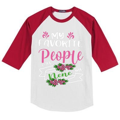 My Favorite People Call Me Nene Kids Colorblock Raglan Jersey