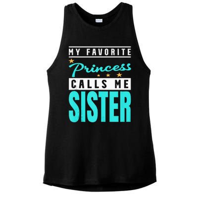 My Favorite Princess Calls Me Sister Princess Sister Ladies PosiCharge Tri-Blend Wicking Tank