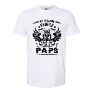 My Favorite People Call Me Biker Paps Grandpa Motorcycle Gift Softstyle CVC T-Shirt