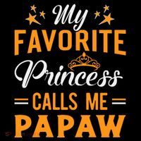 My Favorite Princess Calls Me Papaw 16 in Basic Backpack