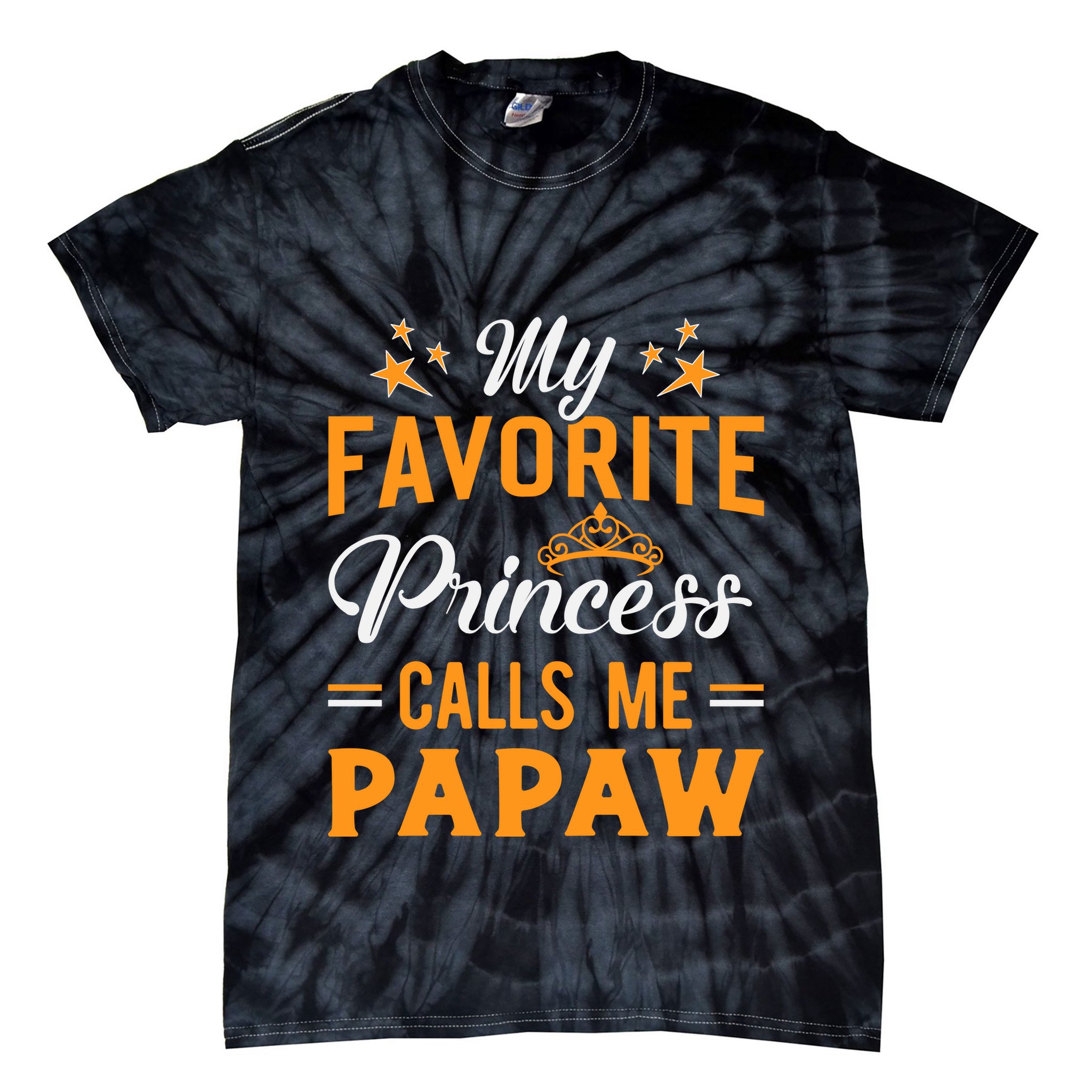 My Favorite Princess Calls Me Papaw Tie-Dye T-Shirt