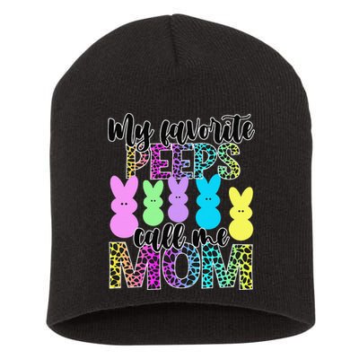 My Favorite Peeps Call Me Mom Easter Short Acrylic Beanie