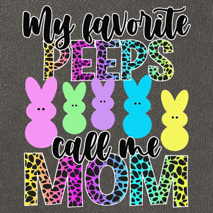 My Favorite Peeps Call Me Mom Easter Cotton Canvas Backpack