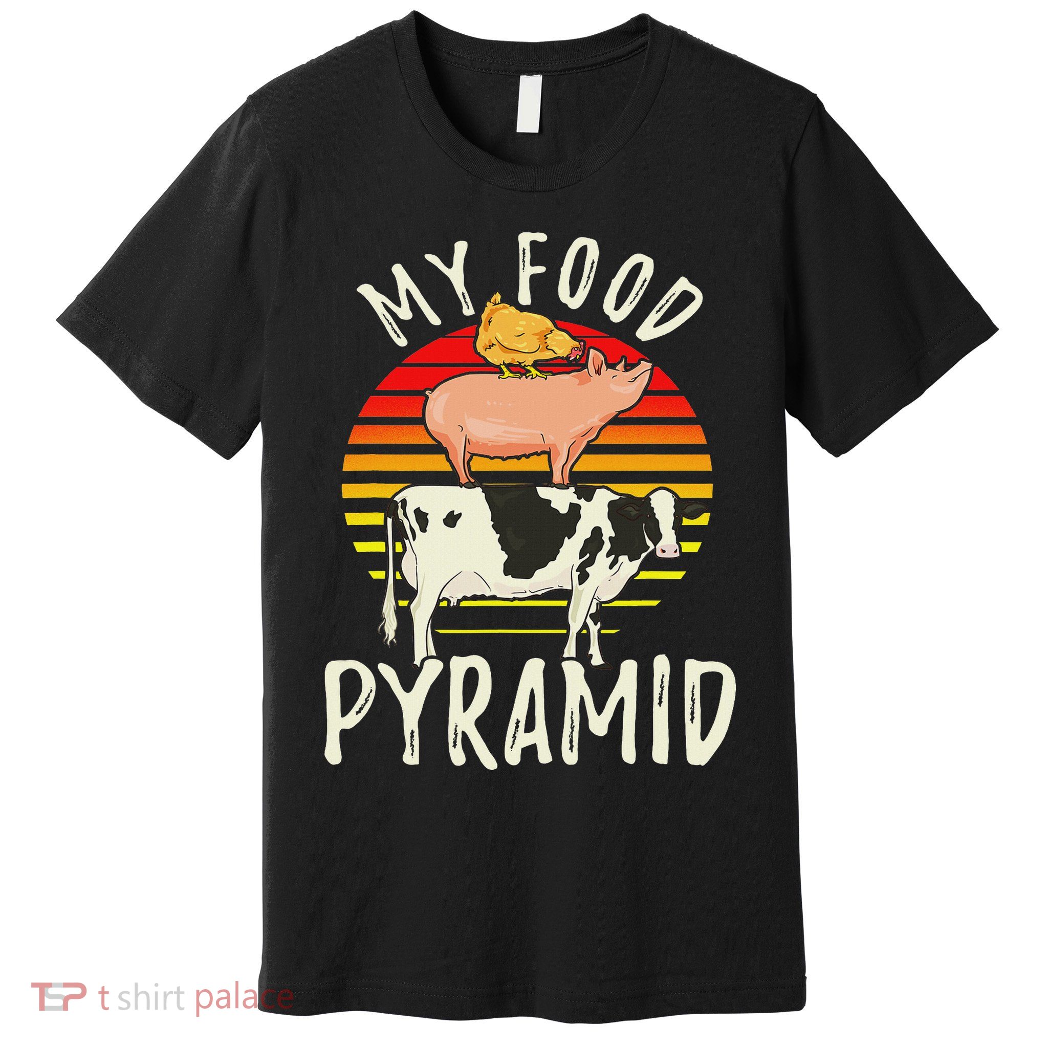 My Food Pyramid Meat Eater Carnivore Diet Food Nutrition Fun Premium T-Shirt
