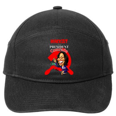 Marxist For President Comrade Kamala Harris Funny President 7-Panel Snapback Hat