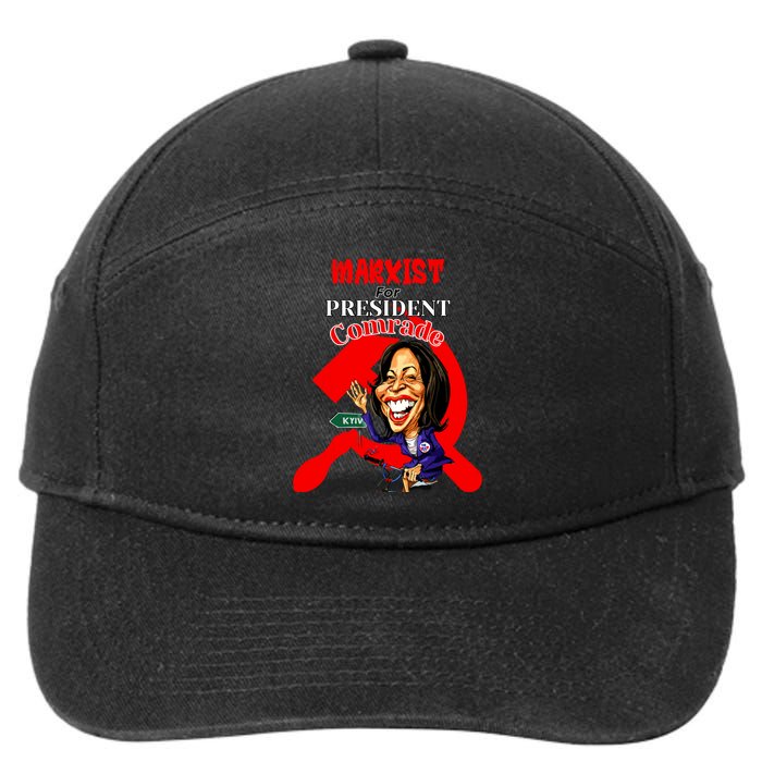 Marxist For President Comrade Kamala Harris Funny President 7-Panel Snapback Hat