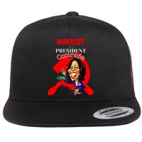 Marxist For President Comrade Kamala Harris Funny President Flat Bill Trucker Hat