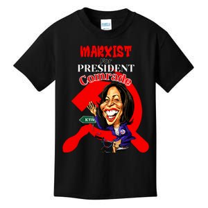 Marxist For President Comrade Kamala Harris Funny President Kids T-Shirt