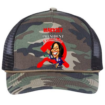 Marxist For President Comrade Kamala Harris Funny President Retro Rope Trucker Hat Cap