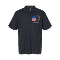 Mens Funny Proud Akita Dad American Flag Patriotic Dog Gift Softstyle Adult Sport Polo