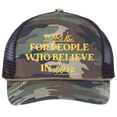 Music For People Who Believe In Love Retro Rope Trucker Hat Cap