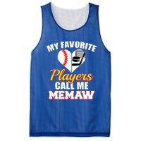 My Favorite Players Call Me Memaw Baseball Hockey Memaw Gift Mesh Reversible Basketball Jersey Tank