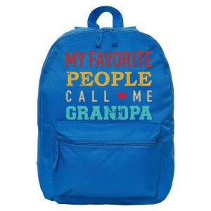 My Favorite People Call Me Grandpa Gift 16 in Basic Backpack