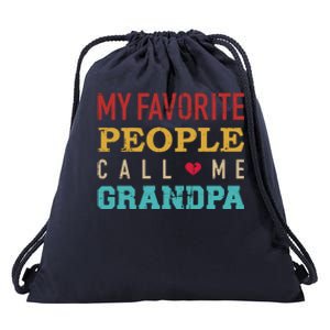 My Favorite People Call Me Grandpa Gift Drawstring Bag