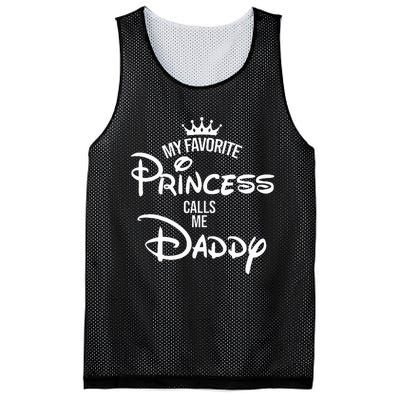 My Favorite Princess Calls Me Daddy Daughter Mesh Reversible Basketball Jersey Tank