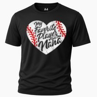 My Favorite Player Calls Me Nana Baseball Heart Cute Grandma Cooling Performance Crew T-Shirt